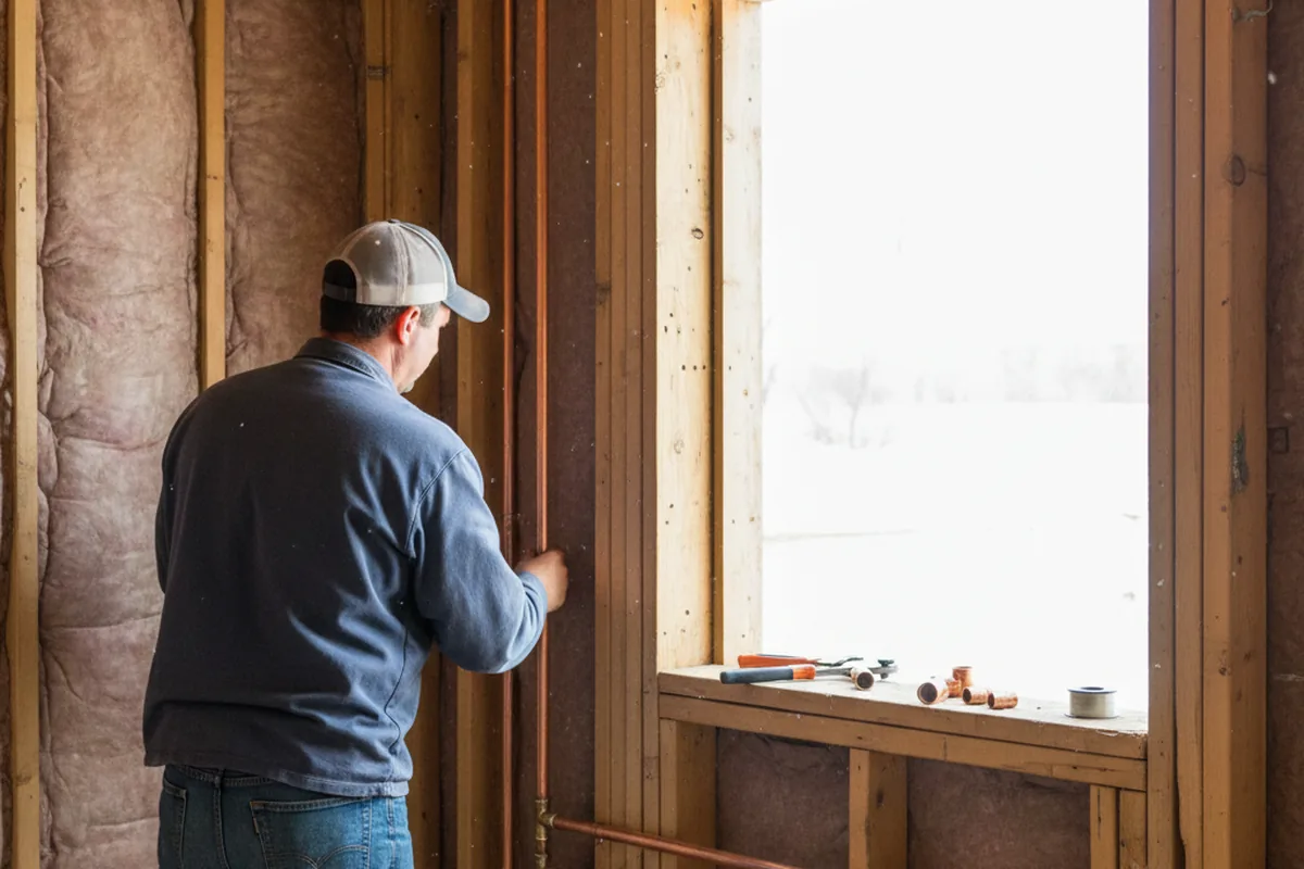 Licensed plumber running new copper supply lines in a Uncasville home